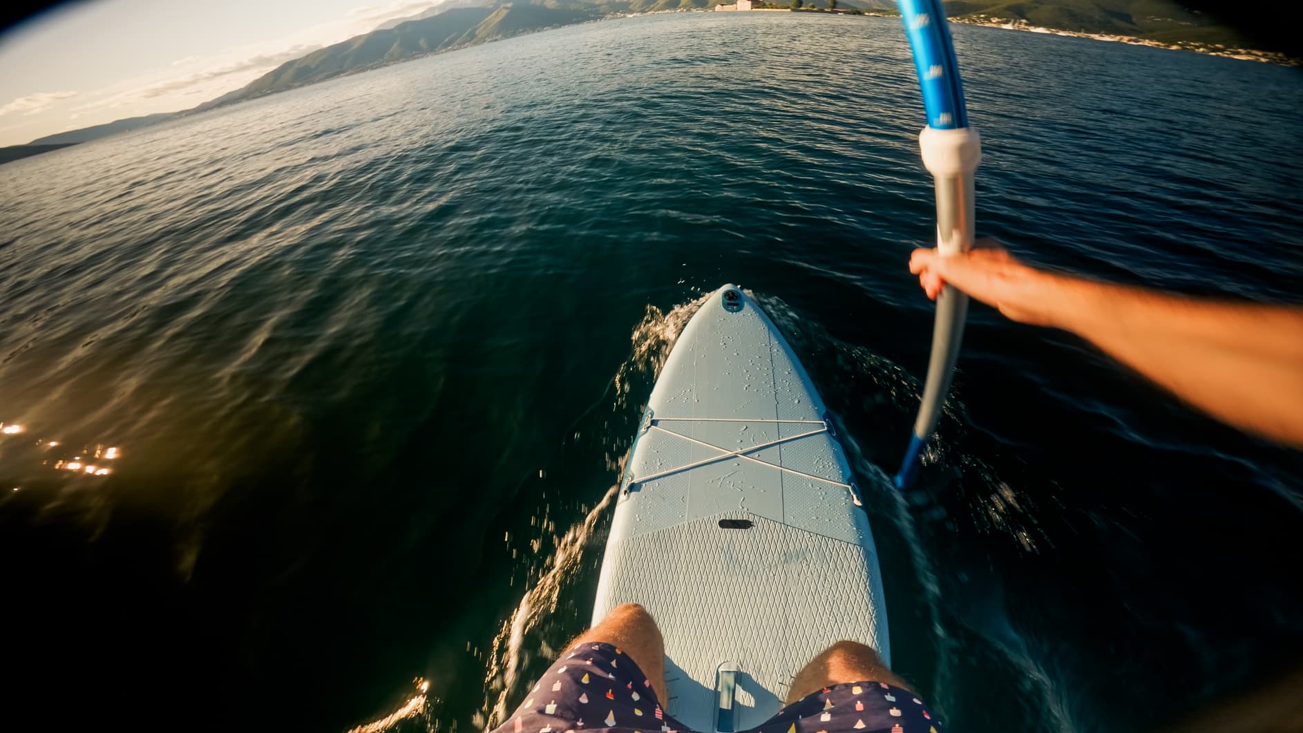 Someone doing paddleboard