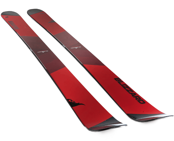 A pair of red skis